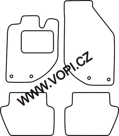 Textil-Autoteppiche Volvo S70/V70 1997 - 2001 Perfectfit (5009)